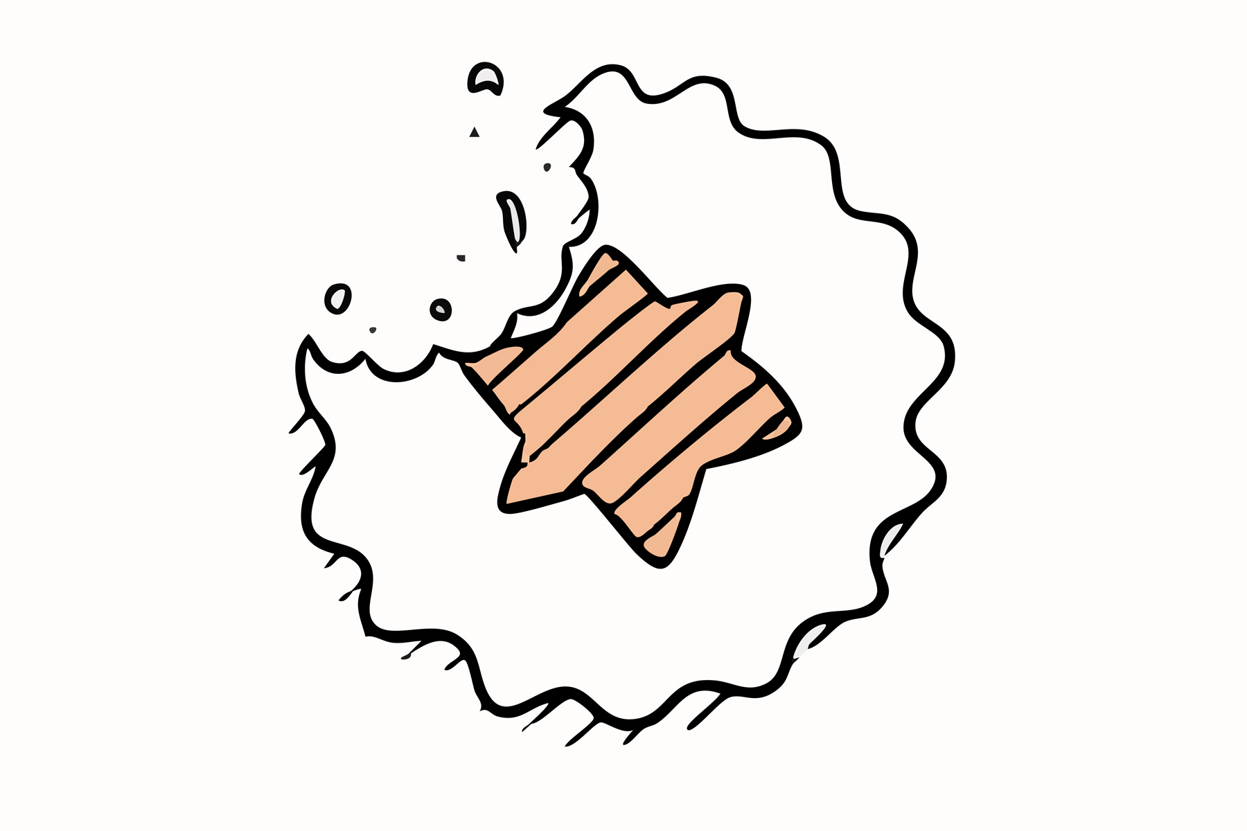 Ein Foto eines angebissenen Kekses