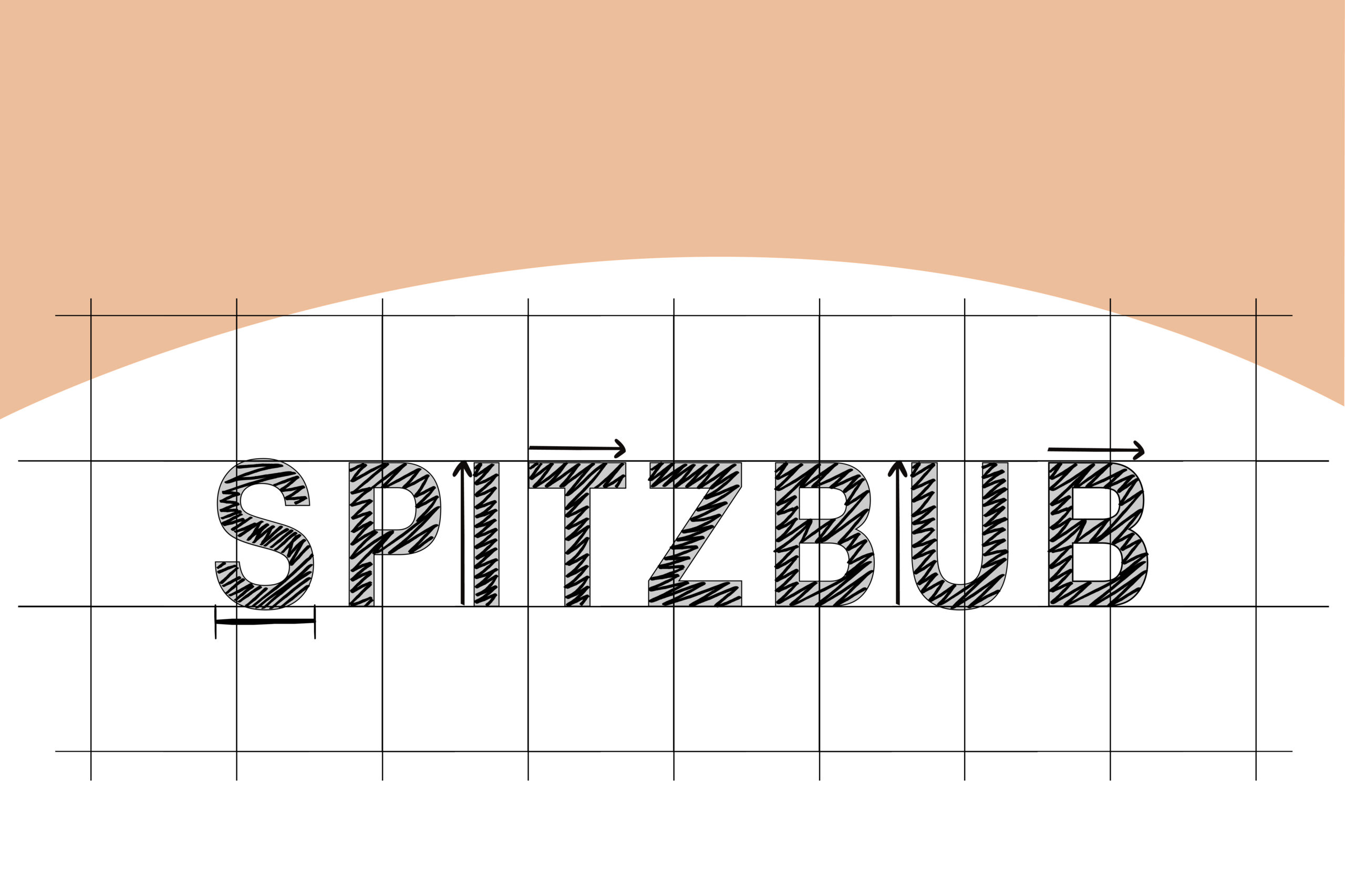 Das Logo von Spitzbub in einem Architektonischen Raster