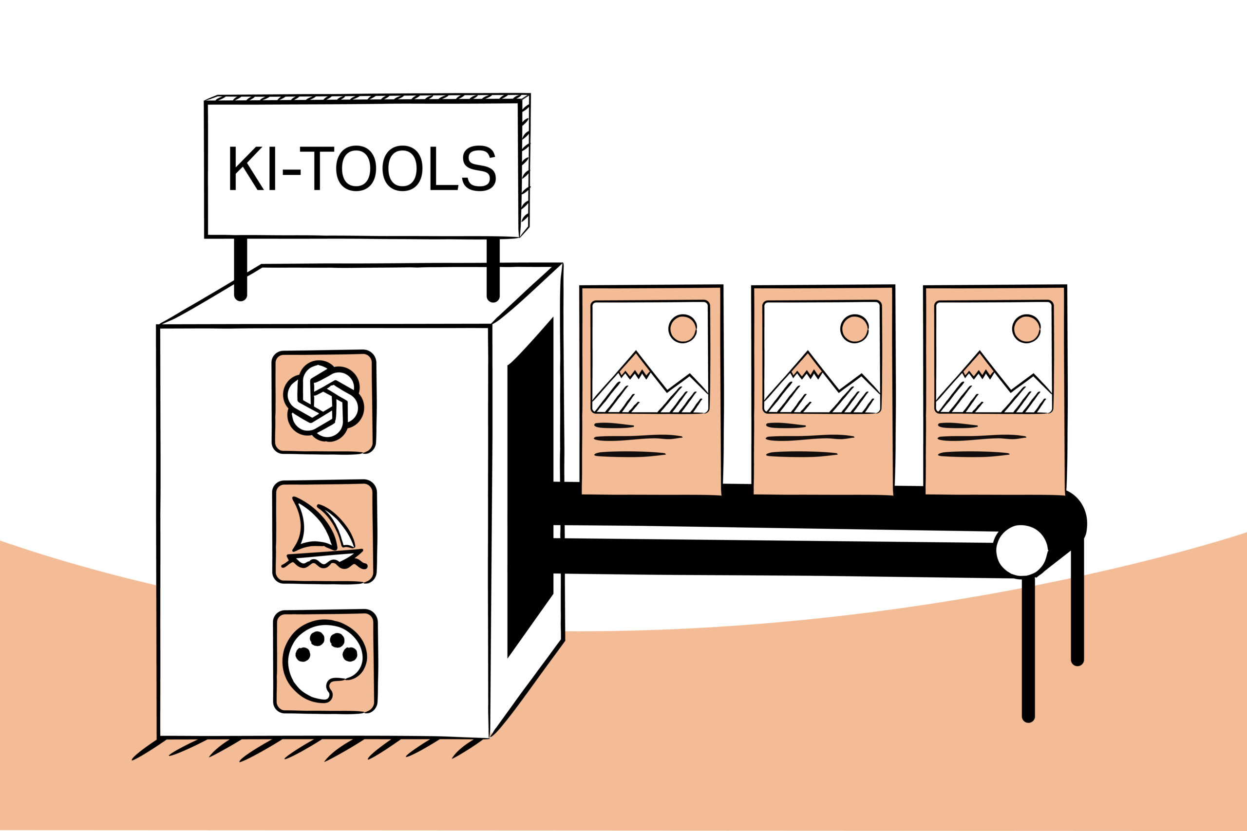 Ki Tools erstellen gleich aussehende Plakate.